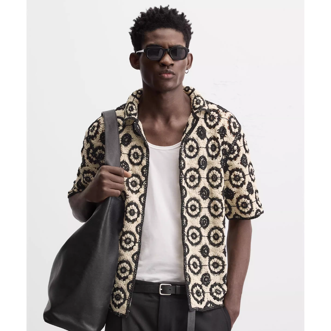 Sommer Hemd Schwarz / Weiss