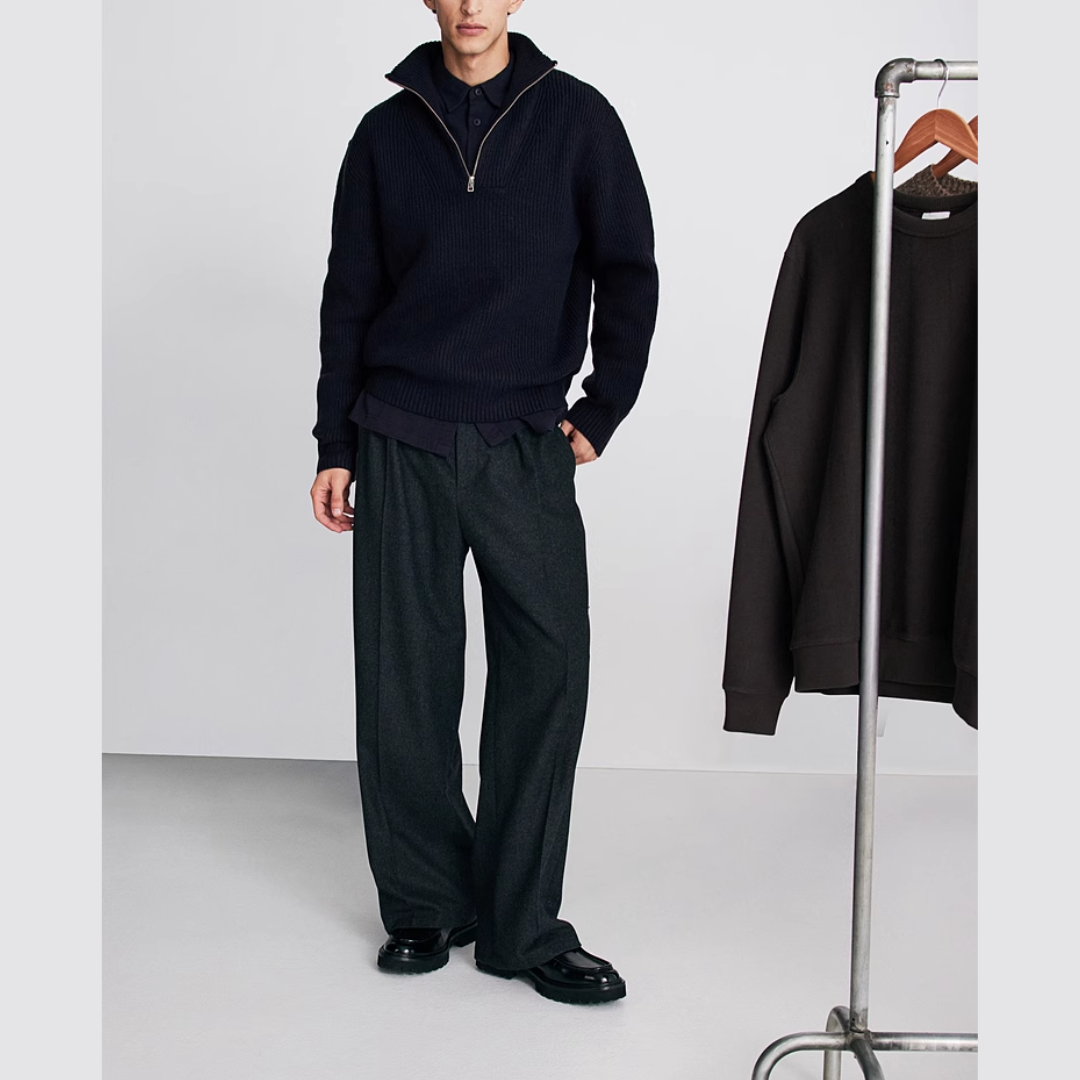 Pullover mit kurzem Zipper