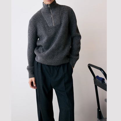 Pullover mit kurzem Zipper