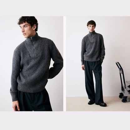 Pullover mit kurzem Zipper