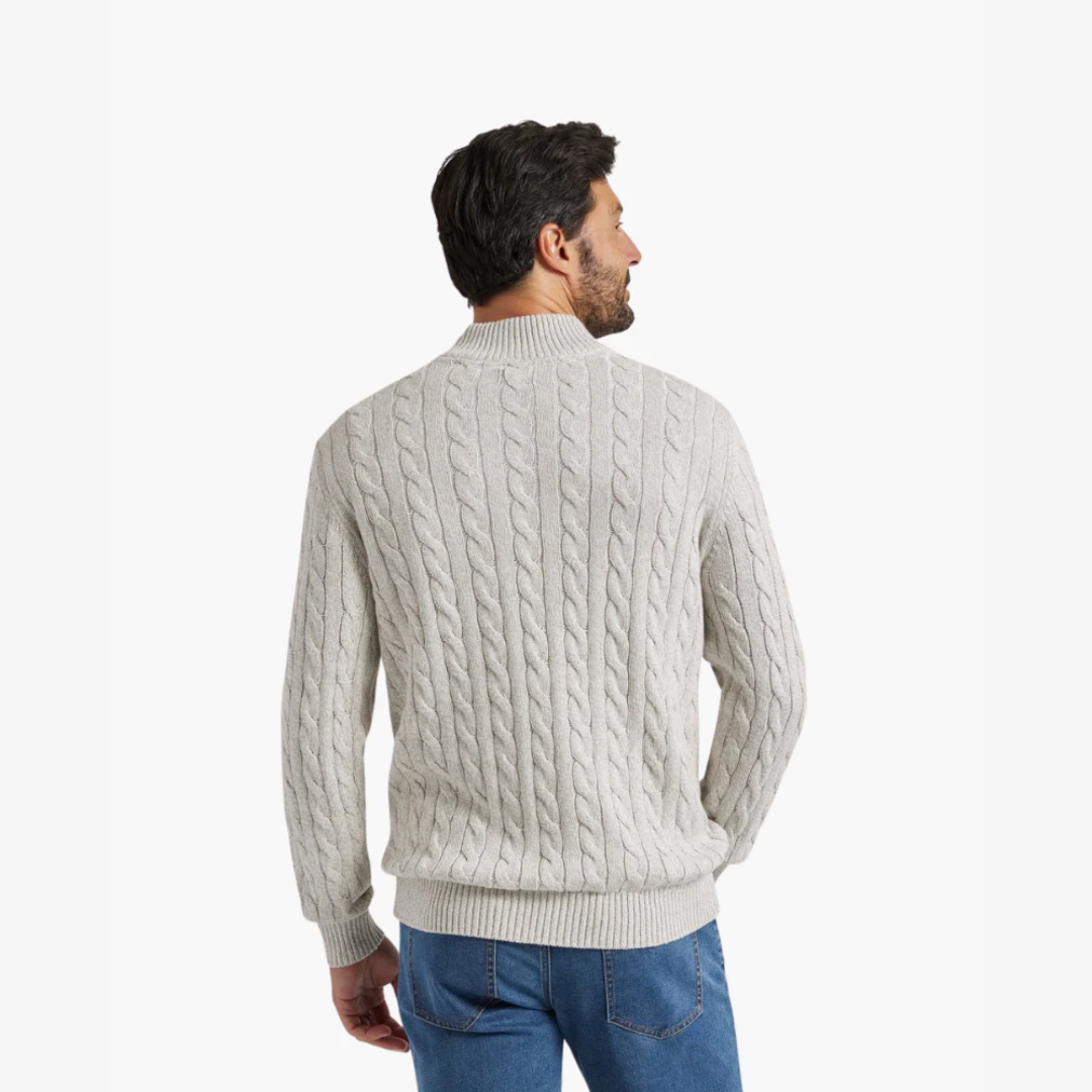 Strickpullover mit kurzem Zipper