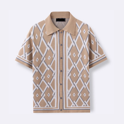 Jacquard Polo Schwarz