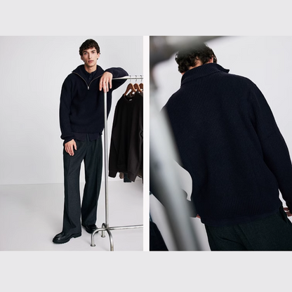 Pullover mit kurzem Zipper